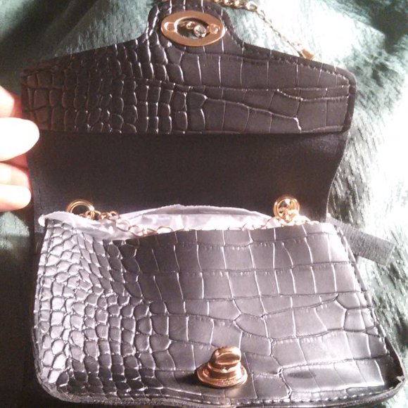 Faux Leather Black Mini Handbag - Picture 8 of 13